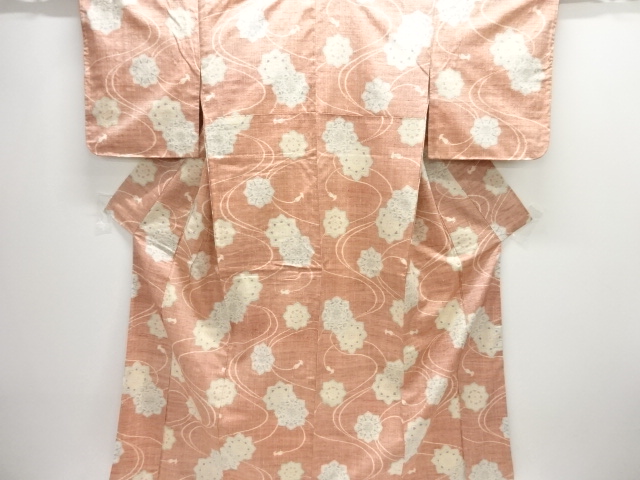 JAPANESE KIMONO / MAWATA OJIYA TSUMUGI / UNUSED / WOVEN FLOWER CREST